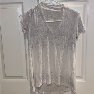 A splatter print shirt with chocked look.